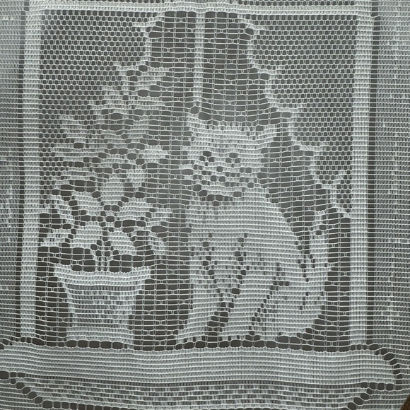 Vintage Lace Cat Wall Hanging with Wooden Frame 1970s/80s - Picture 2 of 6
